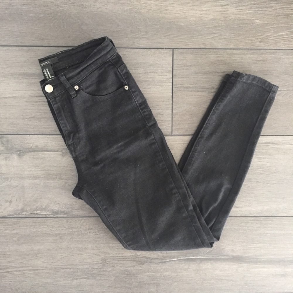 F21 Black High Waist Jeans